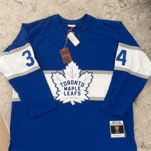 Mitchell & Ness Blue White Toronto Maple Leafs Jersey Matthews 34
